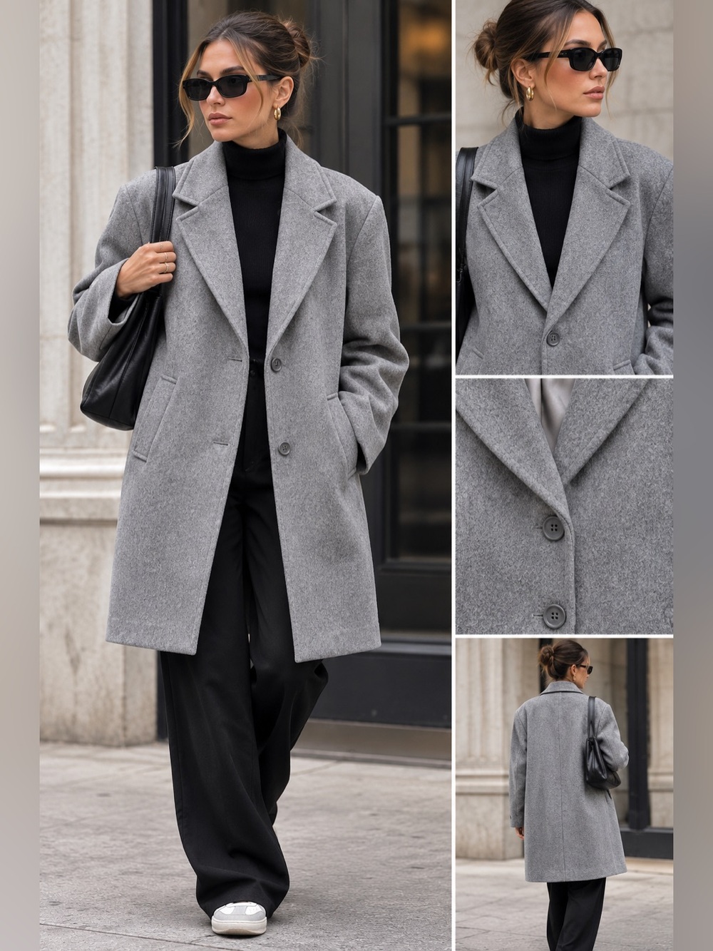 Vince Camuto Grey Wool-Blend Coat – Like New size XL